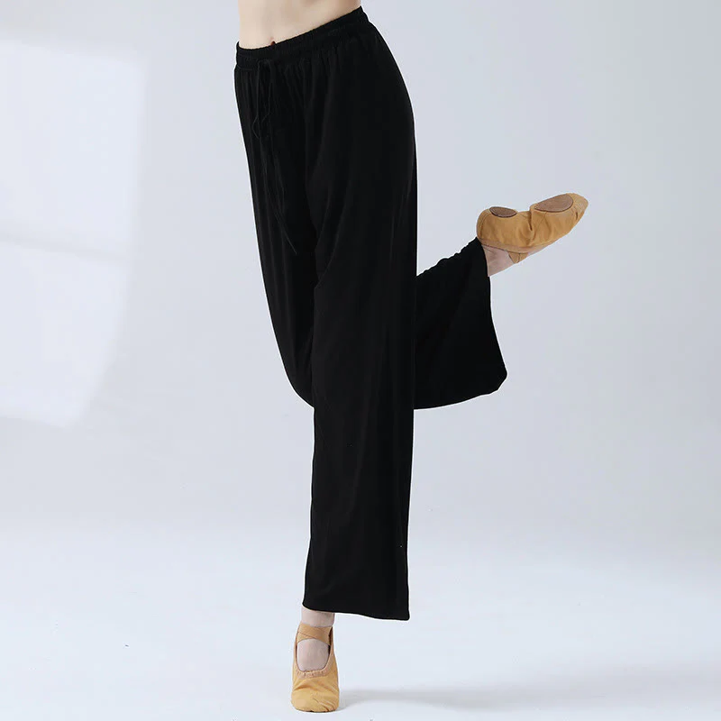 Pantaloni larghi con coulisse in modal Buddha Stones per yoga e danza - Image 10