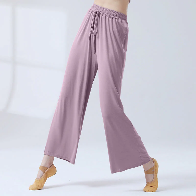 Pantaloni larghi con coulisse in modal Buddha Stones per yoga e danza - Image 11
