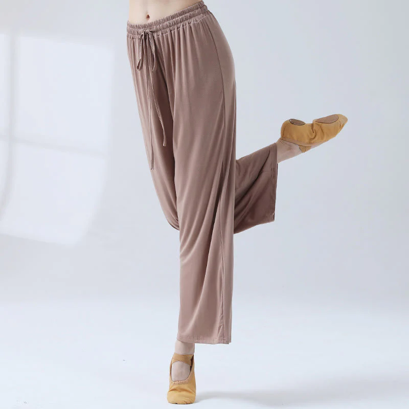 Pantaloni larghi con coulisse in modal Buddha Stones per yoga e danza - Image 12