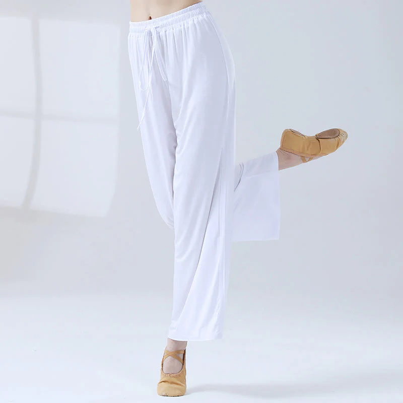 Pantaloni larghi con coulisse in modal Buddha Stones per yoga e danza - Image 13