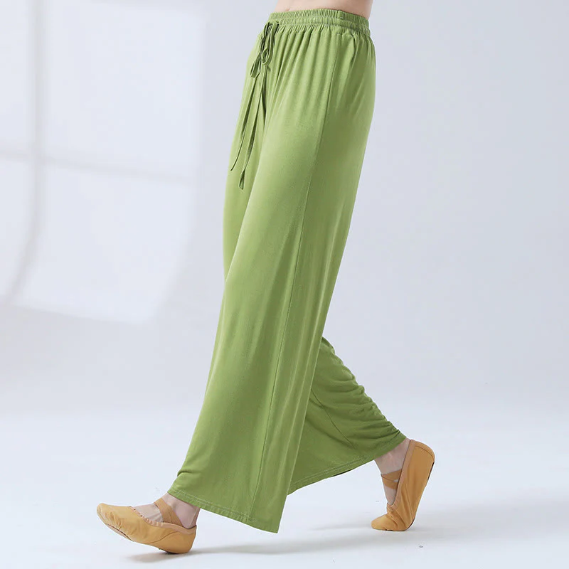 Pantaloni larghi con coulisse in modal Buddha Stones per yoga e danza - Image 18
