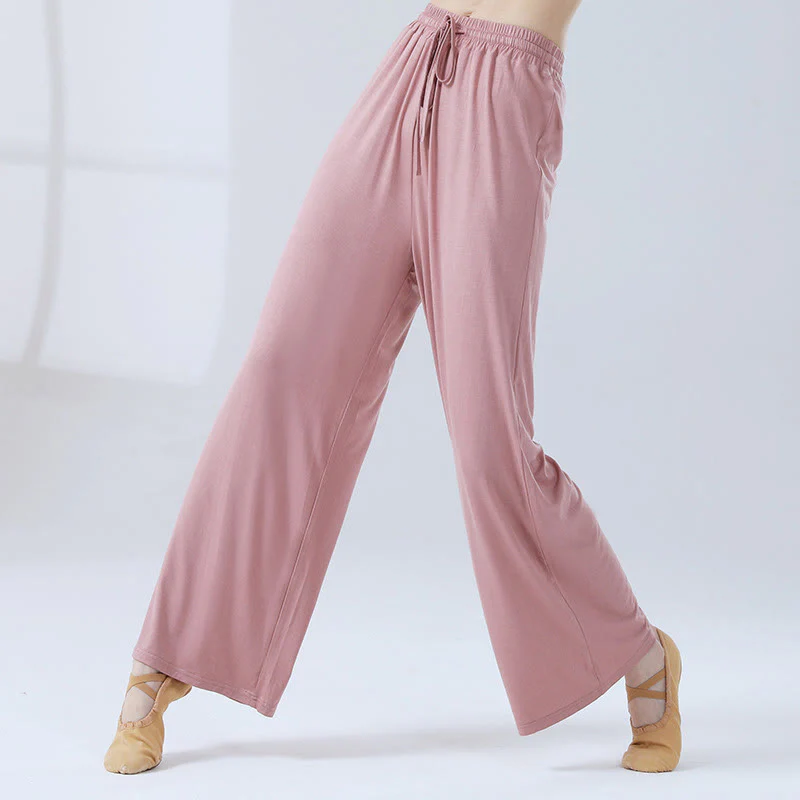 Pantaloni larghi con coulisse in modal Buddha Stones per yoga e danza - Image 24