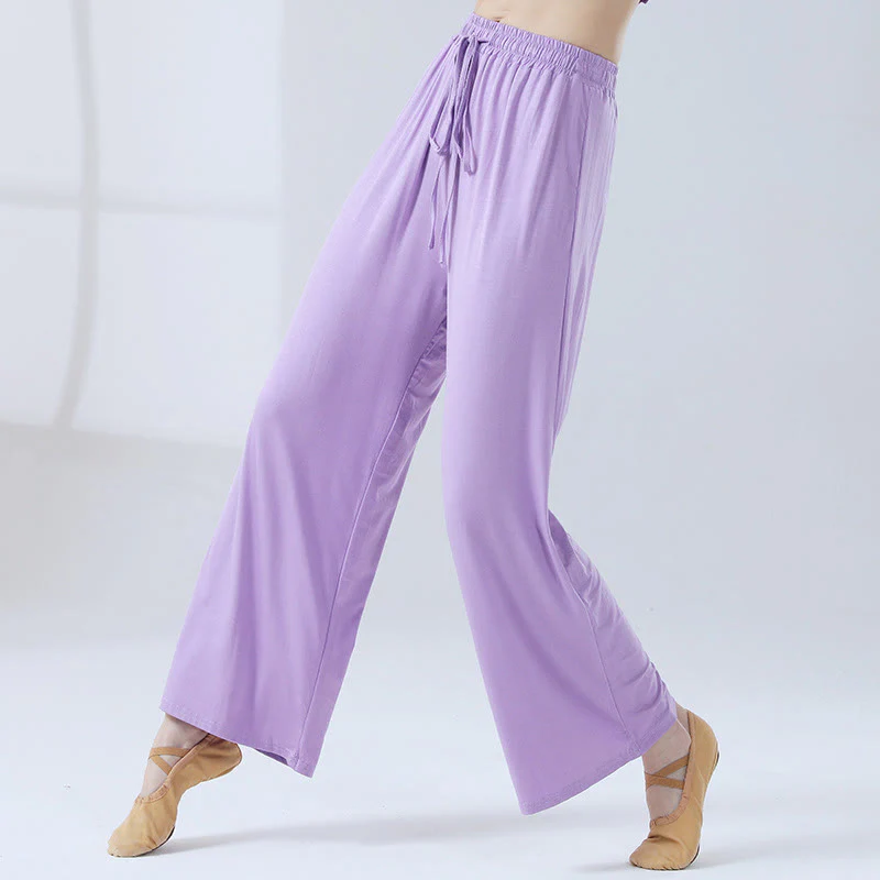 Pantaloni larghi con coulisse in modal Buddha Stones per yoga e danza - Image 4