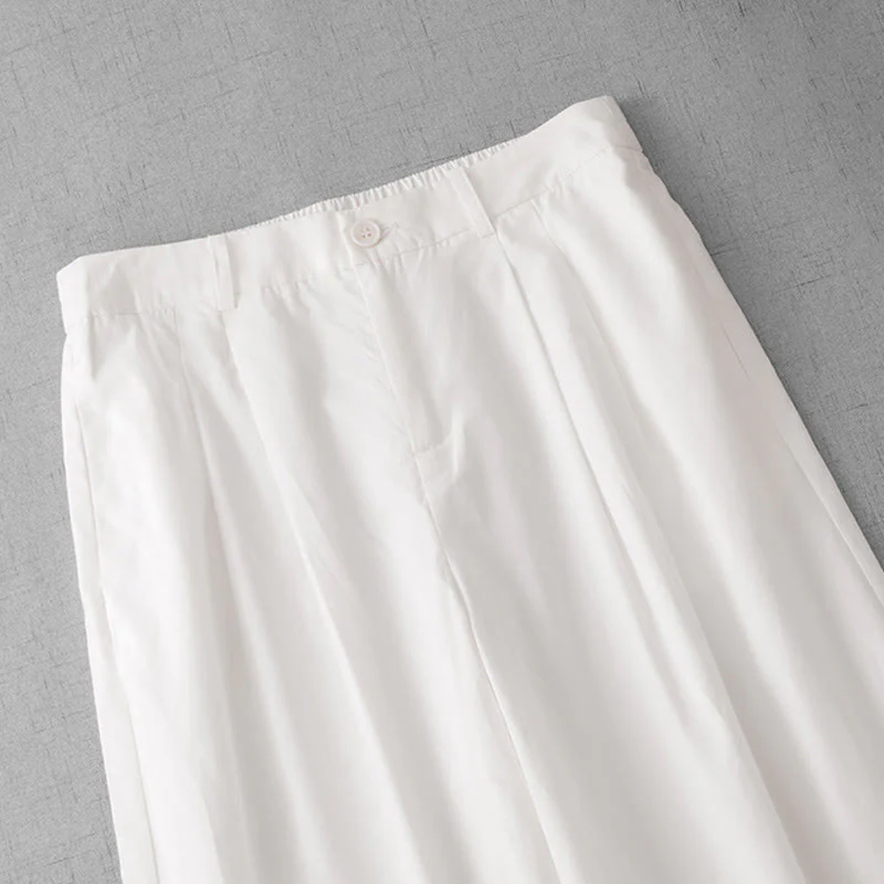 Pantaloni larghi da donna Buddha Stones, casual, in poliestere tinta unita, con tasche, lunghezza 7-8 - Image 12