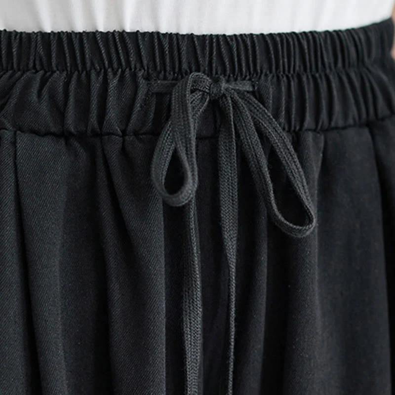 Pantaloni larghi da donna con tasche e apertura a fessura in stile retrò Buddha Stones - Image 14