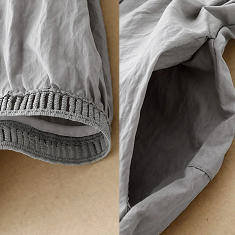 Pantaloni larghi da donna in cotone con orlo cavo, lunghezza 7-8, con tasche, modello Buddha Stones - Image 16