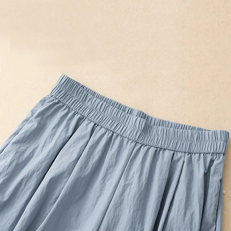 Pantaloni larghi da donna in cotone con orlo cavo, lunghezza 7-8, con tasche, modello Buddha Stones - Image 3