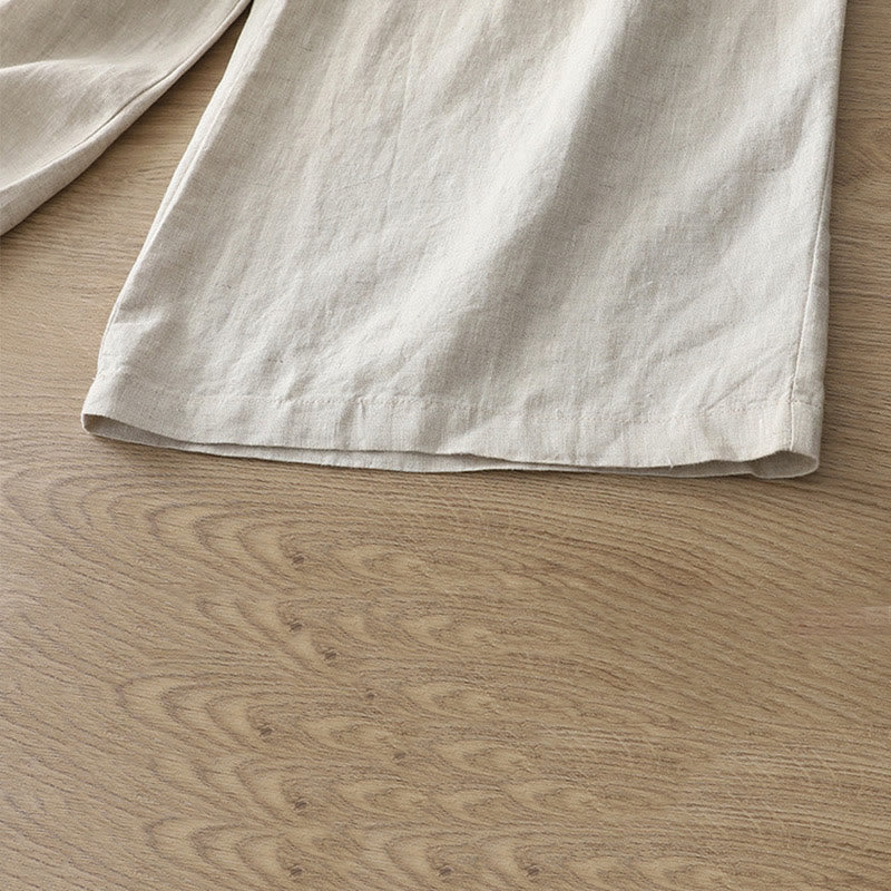 Pantaloni larghi da donna in cotone con tasche e cerniera, stile retrò casual Buddha Stones - Image 4