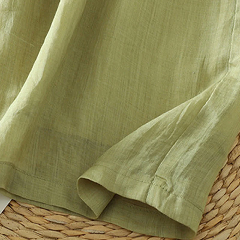 Pantaloni larghi da donna in poliestere con tasche, foderati in tinta unita e elasticizzati, modello Buddha Stones - Image 14