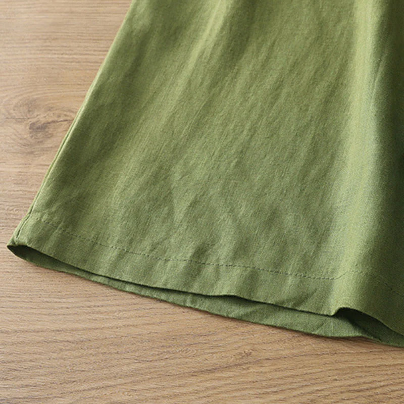 Pantaloni larghi in cotone con tasche e cerniera, tinta unita, da donna, modello Buddha Stones, per l'autunno e il pendolarismo - Image 26