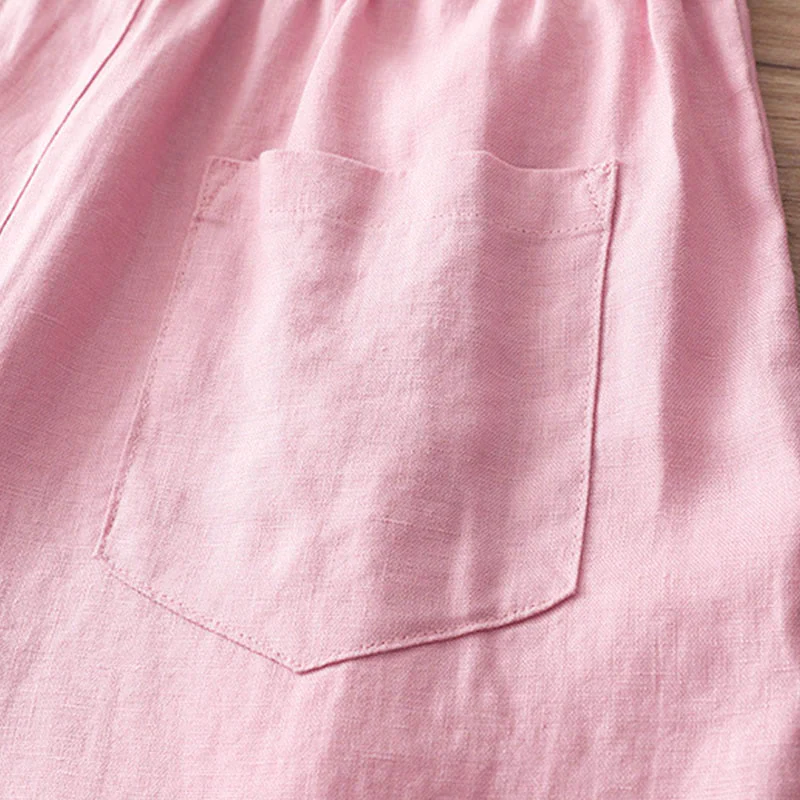 Pantaloni larghi in cotone con tasche e cerniera, tinta unita, da donna, modello Buddha Stones, per l'autunno e il pendolarismo - Image 30