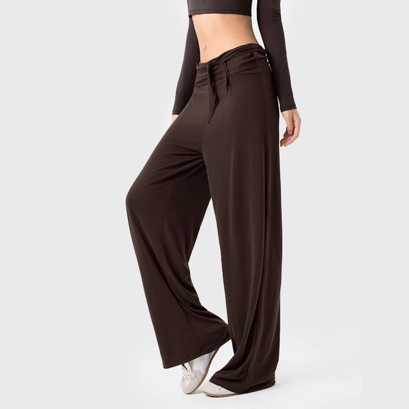Pantaloni sportivi da donna a gamba larga, traspiranti, con lacci, casual, Buddha Stones - Image 10