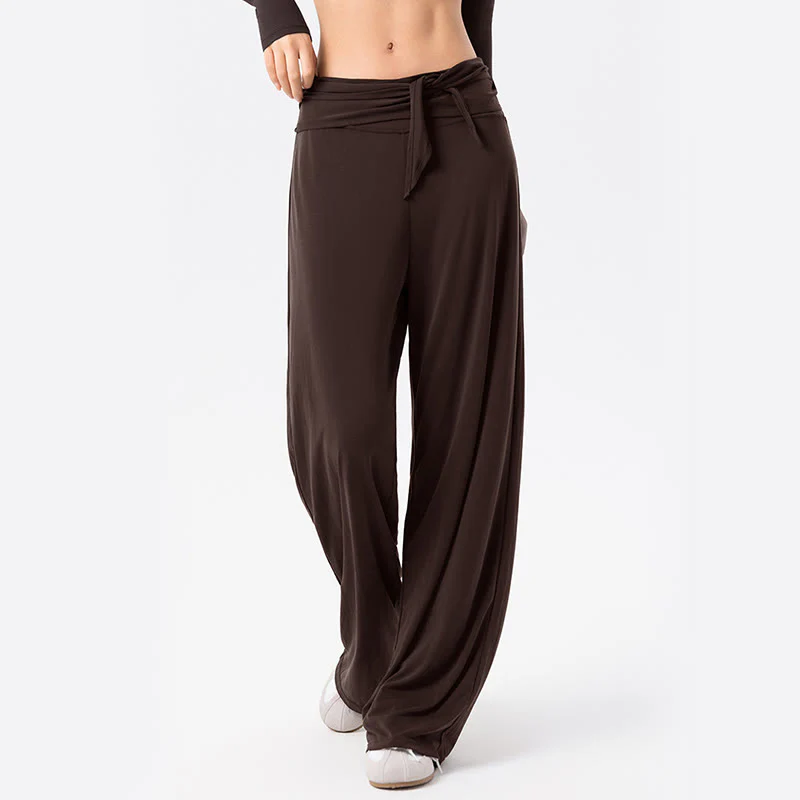 Pantaloni sportivi da donna a gamba larga, traspiranti, con lacci, casual, Buddha Stones - Image 11