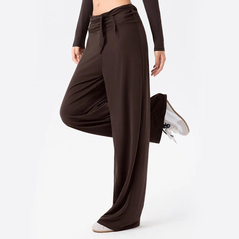 Pantaloni sportivi da donna a gamba larga, traspiranti, con lacci, casual, Buddha Stones - Image 14