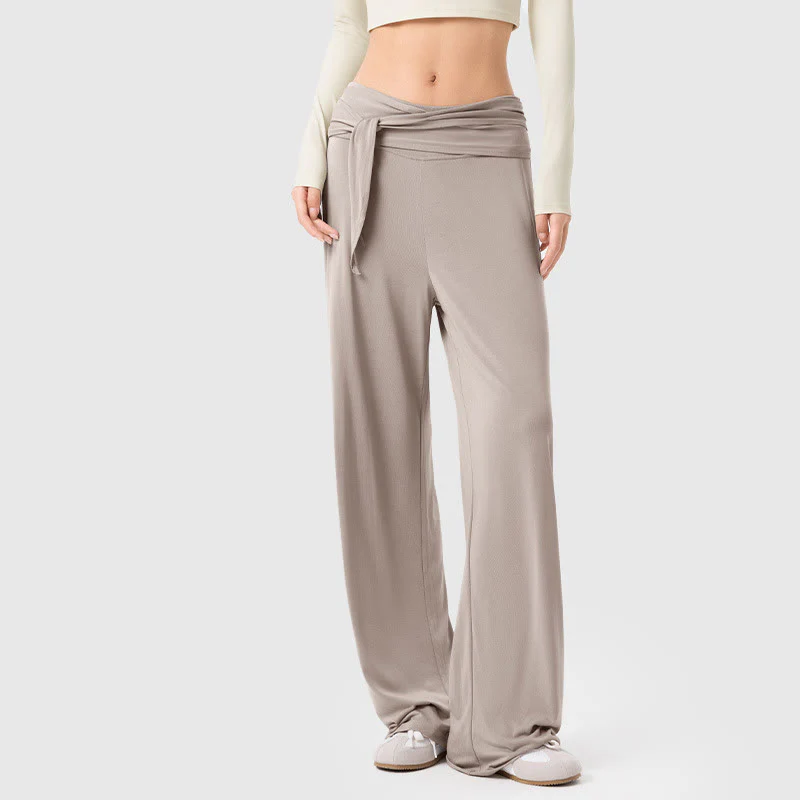 Pantaloni sportivi da donna a gamba larga, traspiranti, con lacci, casual, Buddha Stones - Image 15