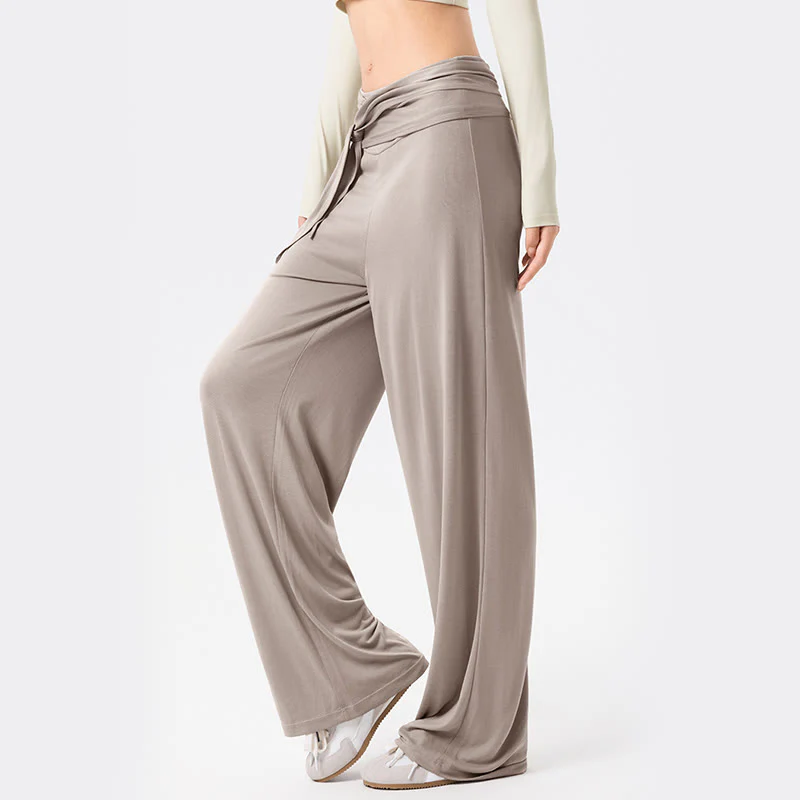 Pantaloni sportivi da donna a gamba larga, traspiranti, con lacci, casual, Buddha Stones - Image 17