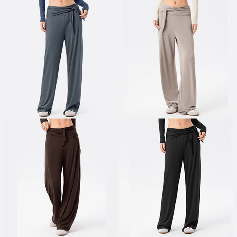 Pantaloni sportivi da donna a gamba larga, traspiranti, con lacci, casual, Buddha Stones - Image 19