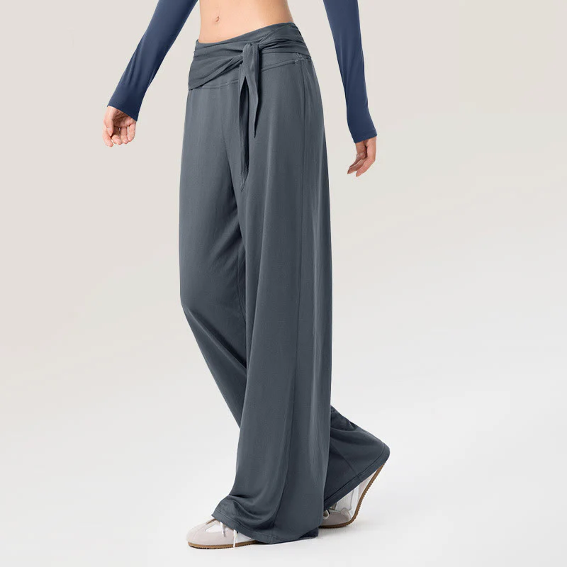 Pantaloni sportivi da donna a gamba larga, traspiranti, con lacci, casual, Buddha Stones - Image 5