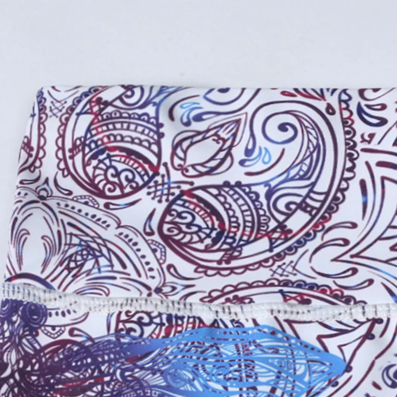 Pantaloni sportivi da yoga con stampa Buddha Stones Flowers Leaves Birds Fitness Leggings da yoga da donna - Image 12