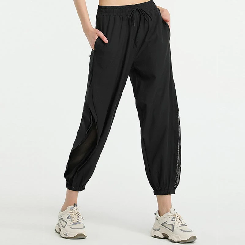 Pantaloni sportivi da yoga fitness larghi a vita alta con tasche Buddha Stones - Image 10