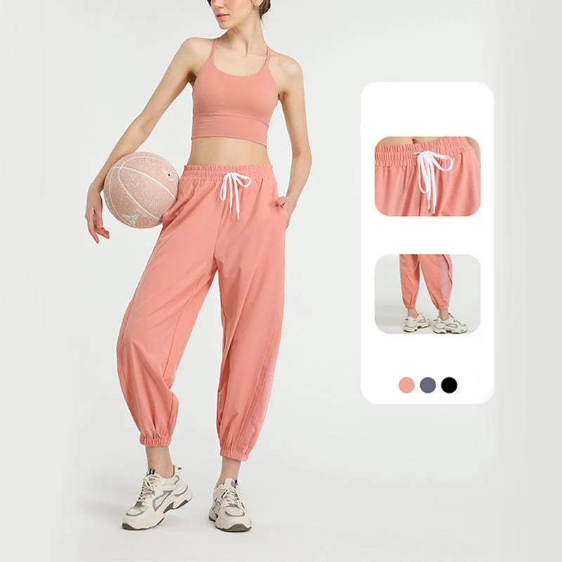 Pantaloni sportivi da yoga fitness larghi a vita alta con tasche Buddha Stones - Image 16