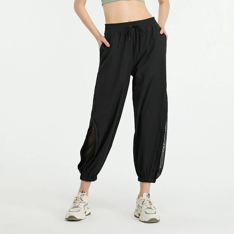 Pantaloni sportivi da yoga fitness larghi a vita alta con tasche Buddha Stones - Image 8