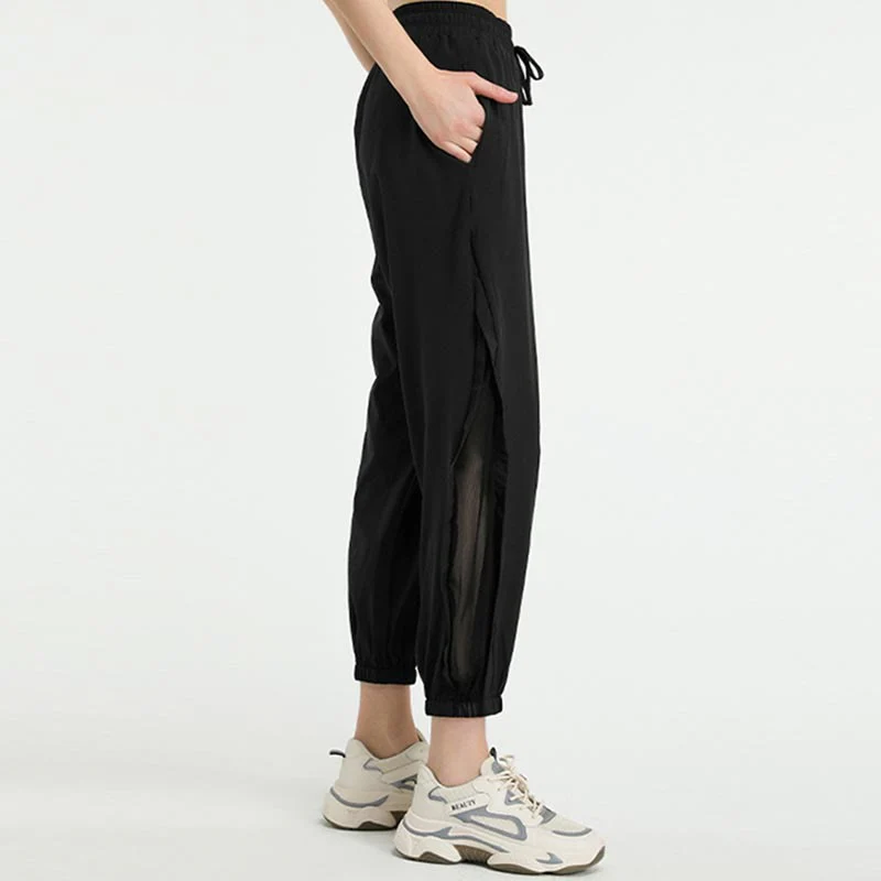Pantaloni sportivi da yoga fitness larghi a vita alta con tasche Buddha Stones - Image 9