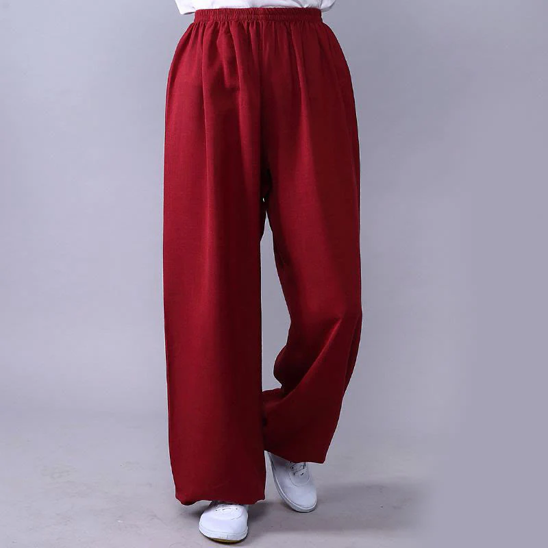 Pantaloni unisex in cotone e lino con elastico in vita, Buddha Stones , per la pratica del Tai Chi Qigong - Image 20