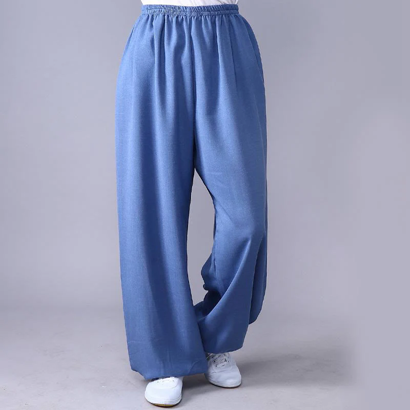 Pantaloni unisex in cotone e lino con elastico in vita, Buddha Stones , per la pratica del Tai Chi Qigong - Image 8