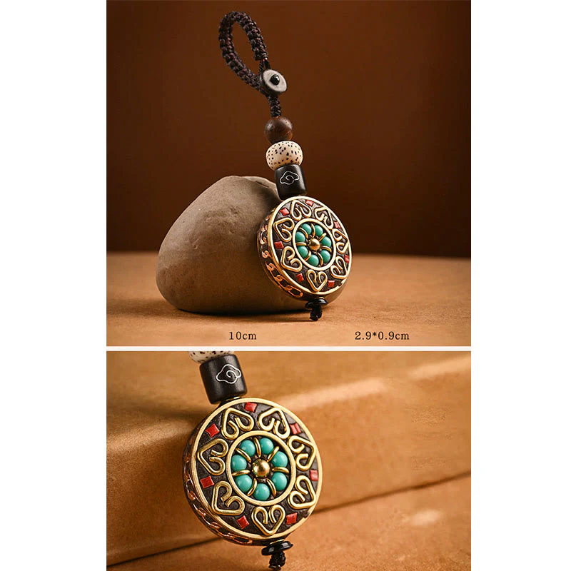 Portachiavi con Buddha Stones tibetano Om Mani Padme Hum Bodhi Seme della pace - Image 14