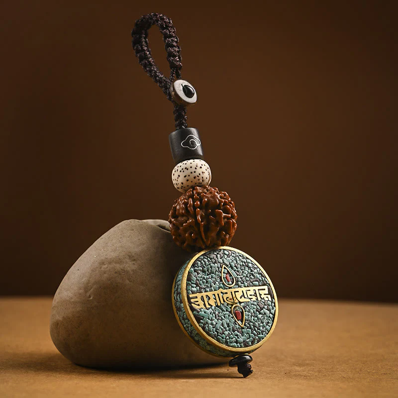 Portachiavi con Buddha Stones tibetano Om Mani Padme Hum Bodhi Seme della pace - Image 17