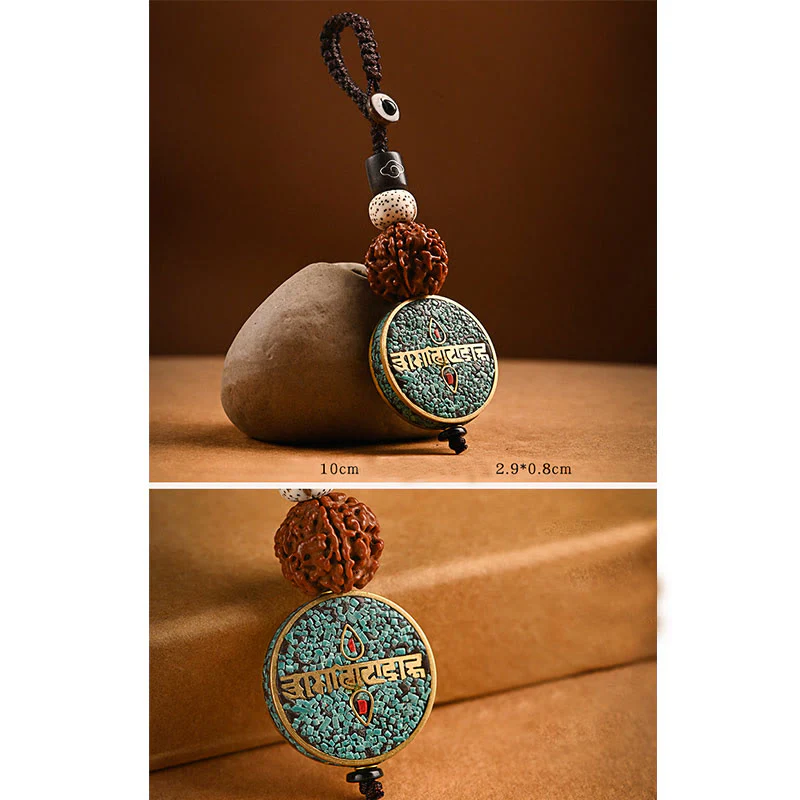 Portachiavi con Buddha Stones tibetano Om Mani Padme Hum Bodhi Seme della pace - Image 18