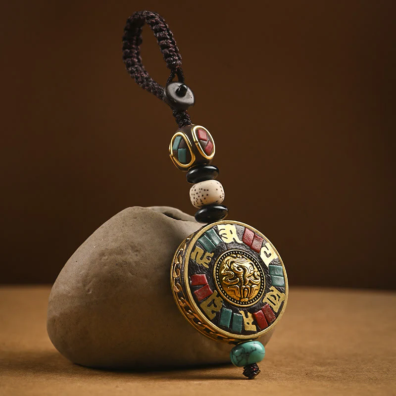 Portachiavi con Buddha Stones tibetano Om Mani Padme Hum Bodhi Seme della pace - Image 5