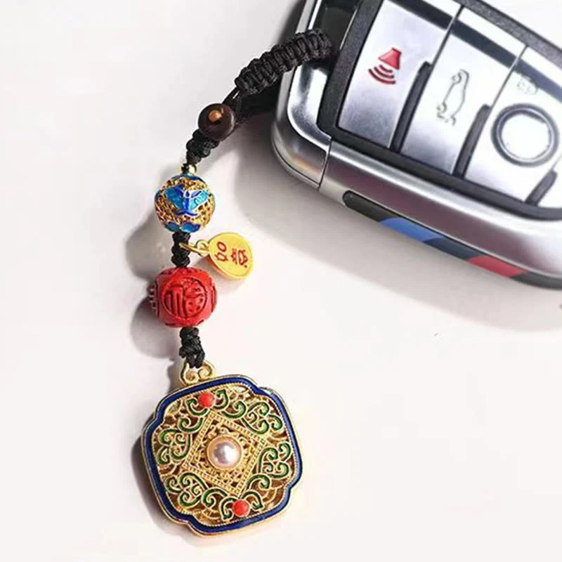 Portachiavi con ciondolo a forma Buddha Stones Fu Character Blessing Ruyi - Image 10
