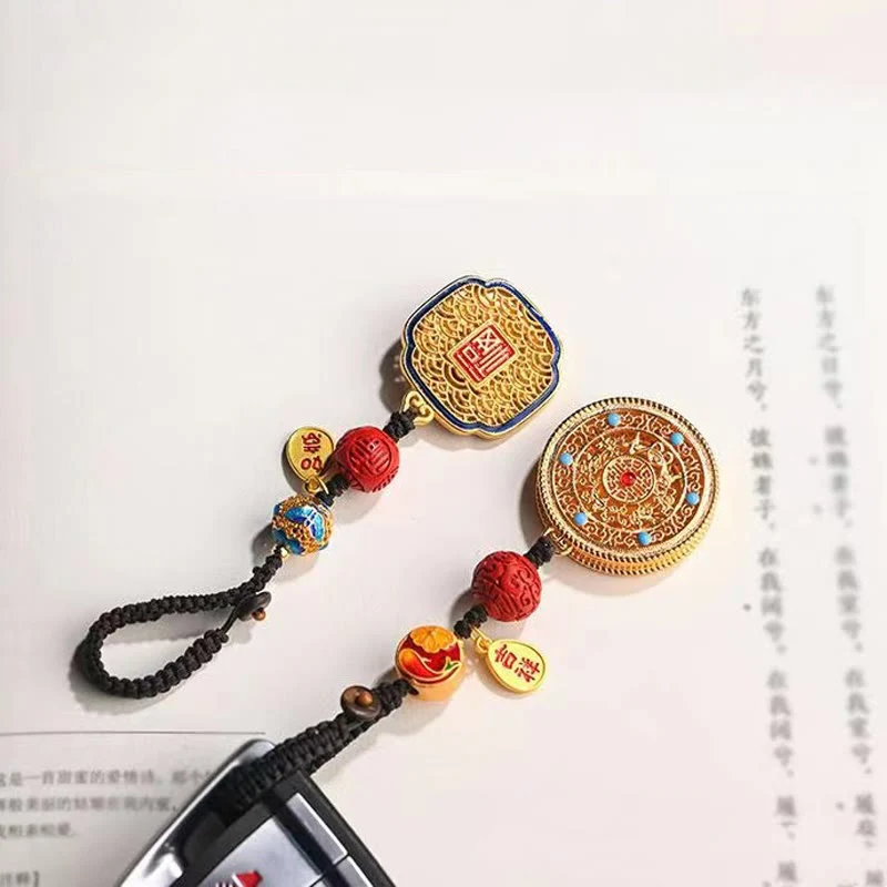 Portachiavi con ciondolo a forma Buddha Stones Fu Character Blessing Ruyi - Image 19