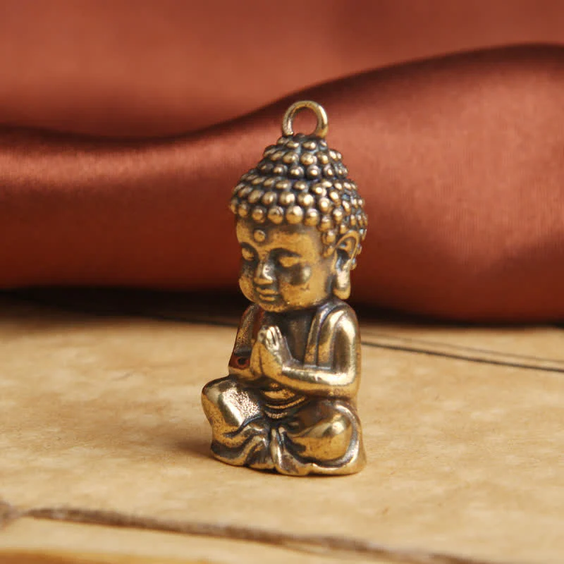 Portachiavi con ciondolo in rame con compassione del Buddha - Image 4