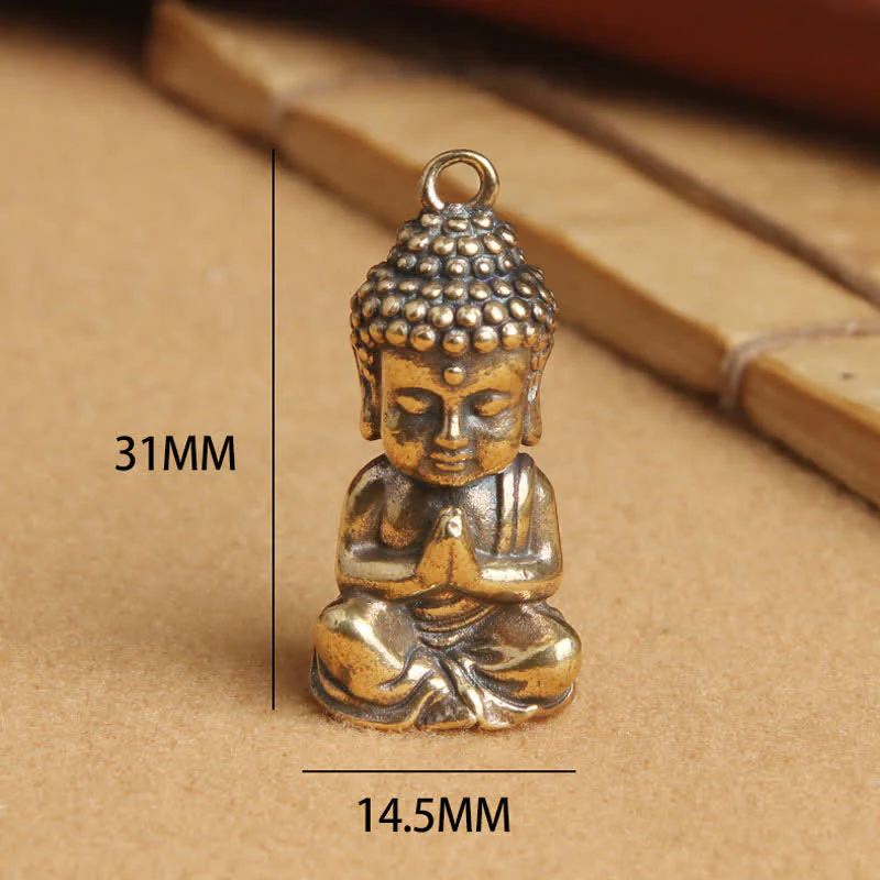 Portachiavi con ciondolo in rame con compassione del Buddha - Image 7