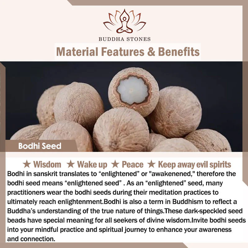 Portachiavi con decorazione Buddha Stones semi di Bodhi - Image 11
