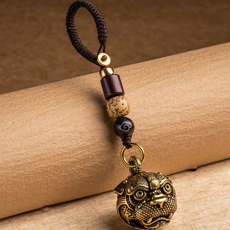 Portachiavi in rame con pietre Buddha Stones PiXiu Wealth - Image 3