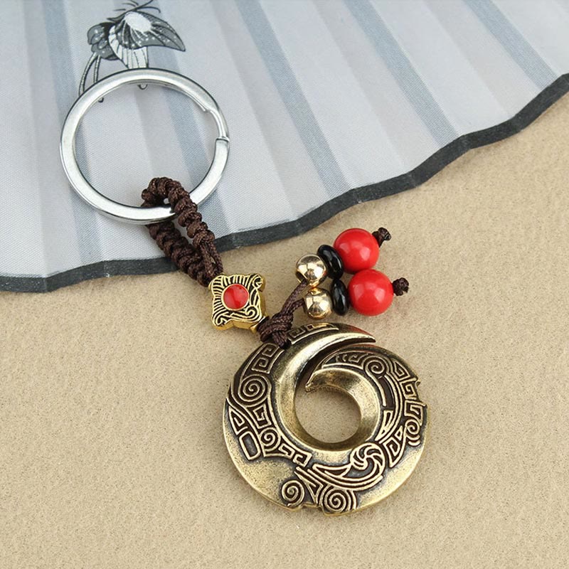 Portachiavi in rame con scritta "Buona fortuna, ricchezza" - Image 10