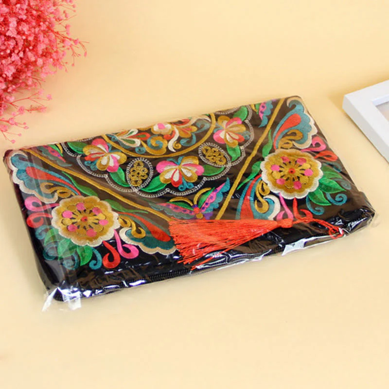 Portafoglio con ricamo a forma di fiore di cosmo, drago , Buddha Stones, borsa per la spesa - Image 29