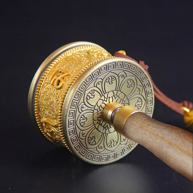 Ruota della preghiera tibetana fortunata Decorazione con sei parole vere - Image 8