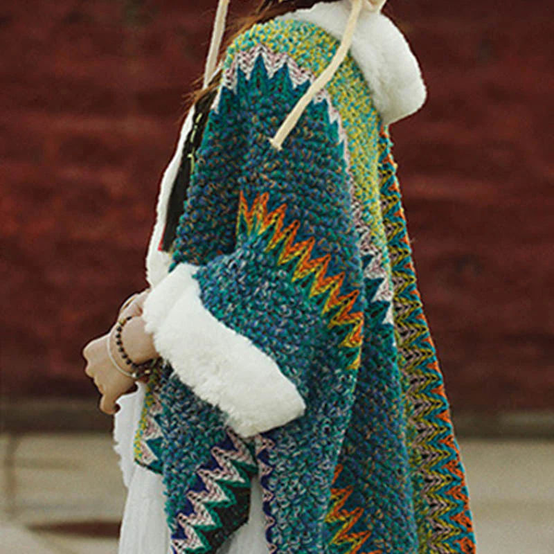 Scialle a righe multicolore tibetano con Buddha Stones , sciarpa da viaggio invernale e accogliente - Image 23