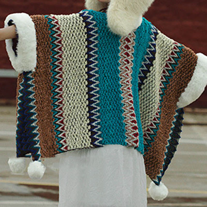 Scialle a righe multicolore tibetano con Buddha Stones , sciarpa da viaggio invernale e accogliente - Image 53