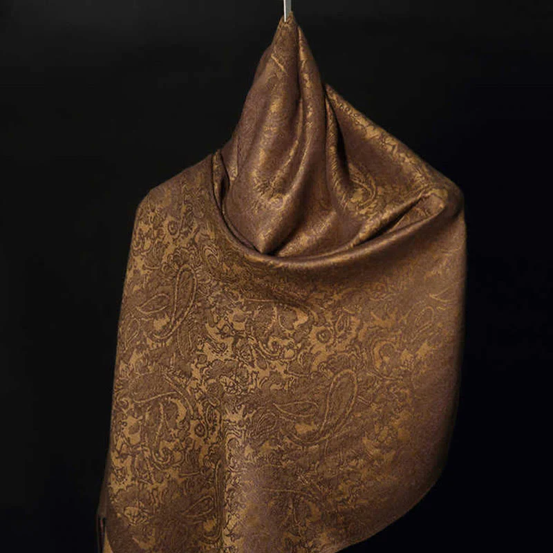 Scialle con nappe in jacquard di anacardi tibetani e Buddha Stones, primavera, autunno, inverno, caldo e accogliente, sciarpa avvolgente - Image 4