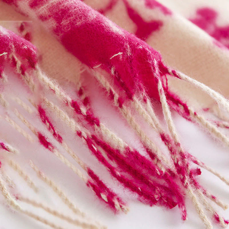 Scialle con stampa di nappe, in morbido e caldo tessuto a maglia, per autunno e inverno, con Buddha Stones e fiori di rosa tibetani - Image 11