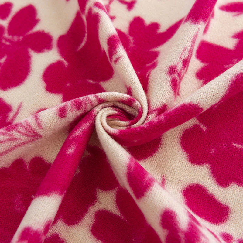 Scialle con stampa di nappe, in morbido e caldo tessuto a maglia, per autunno e inverno, con Buddha Stones e fiori di rosa tibetani - Image 6