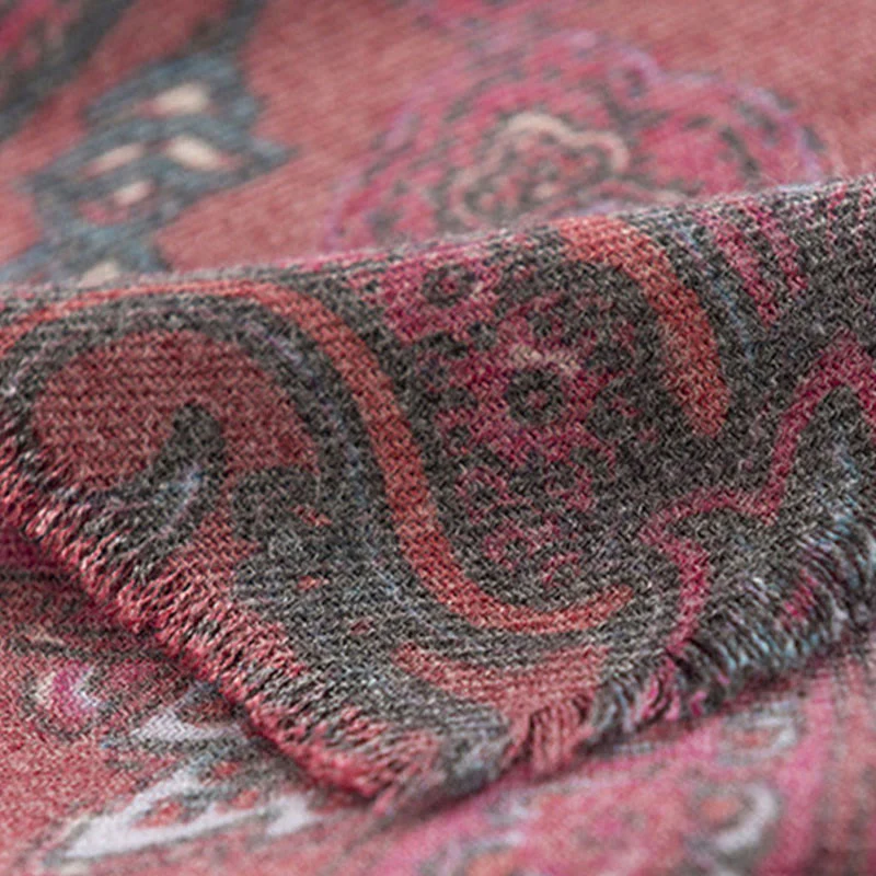 Scialle con stampe paisley tibetane Buddha Stones , autunno inverno, morbido e caldo, sciarpa avvolgente - Image 7