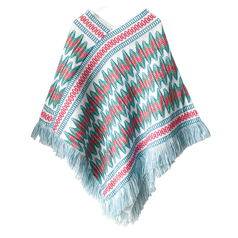 Scialle tibetano Buddha Stones , a righe, lavorato a maglia, con nappe, maglione, sciarpa invernale da viaggio - Image 15