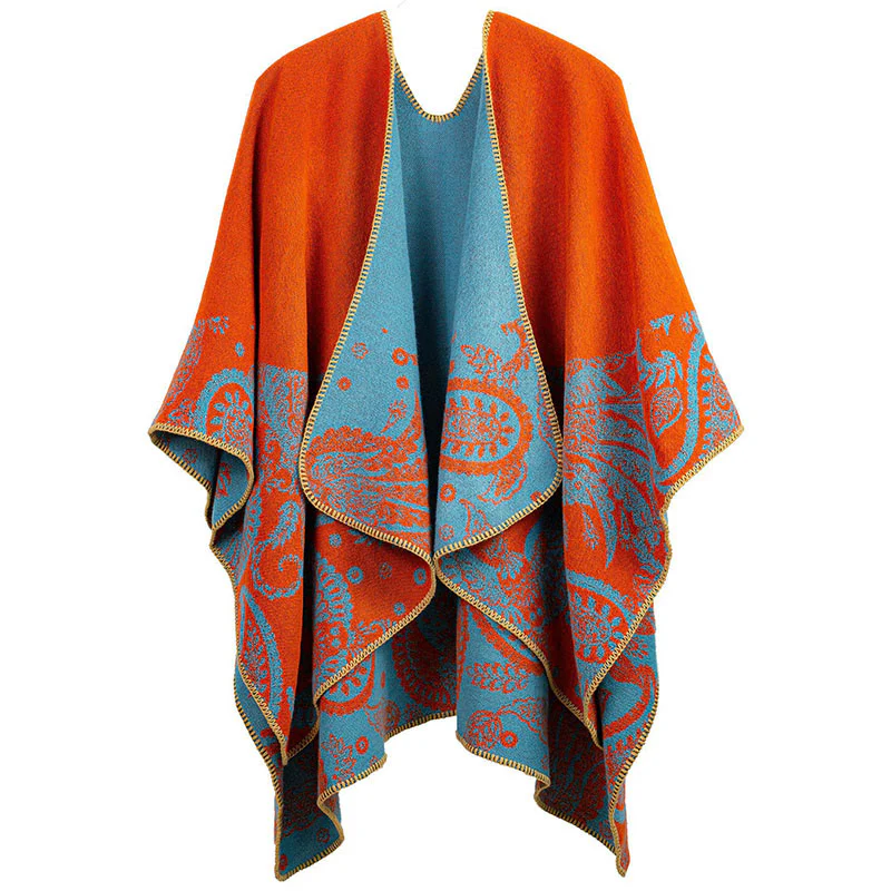 Scialle unisex con motivo paisley tibetano autunno inverno Buddha Stones - Image 3